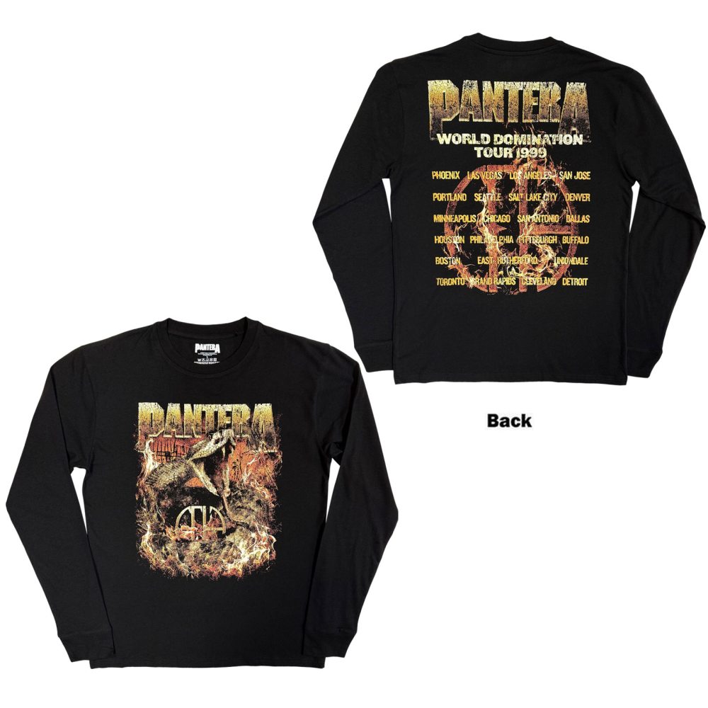 Pantera - World Domination Tour Longsleeve shirt - Black